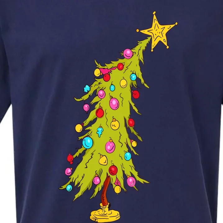 Christmas Tree Trendy Christmas Tree Sueded Cloud Jersey T-Shirt