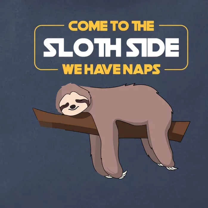 Come To The Sloth Side Funny Sloth Pun Zip Tote Bag