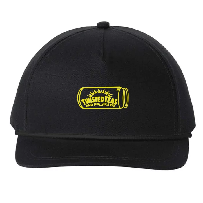 Cool Twisted Teas And Double DS Front And Back Front & Back Snapback Five-Panel Rope Hat