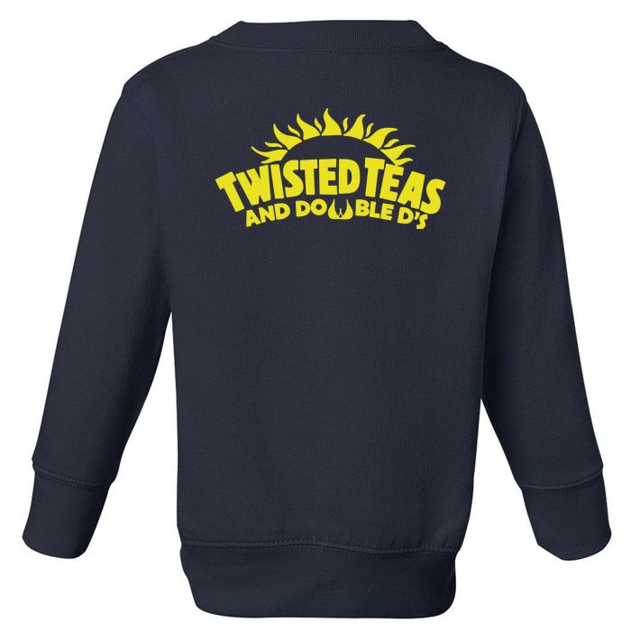 Cool Twisted Teas And Double DS Front And Back Front & Back Toddler Sweatshirt