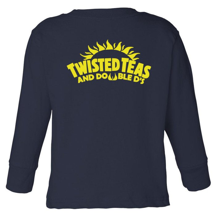 Cool Twisted Teas And Double DS Front And Back Front & Back Toddler Long Sleeve Shirt