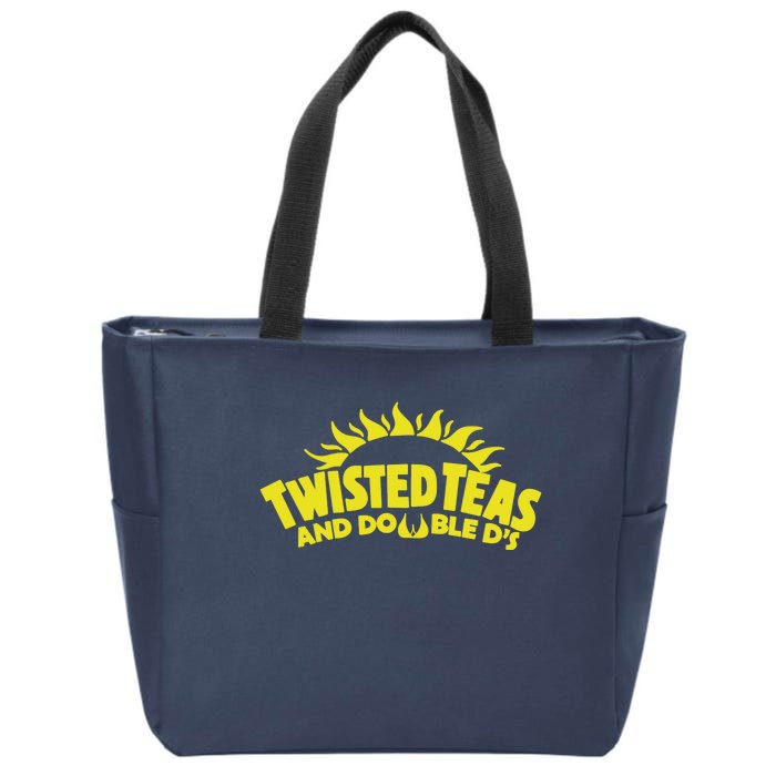 Cool Twisted Teas And Double DS Front And Back Front & Back Zip Tote Bag