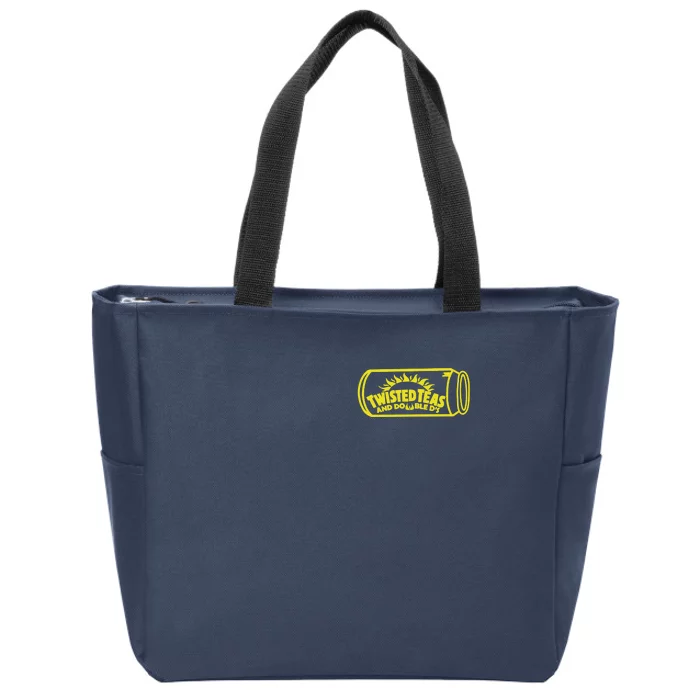 Cool Twisted Teas And Double DS Front And Back Front & Back Zip Tote Bag