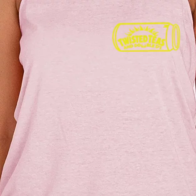 Cool Twisted Teas And Double DS Front And Back Front & Back Women's Knotted Racerback Tank