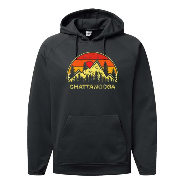 Chattanooga Tennessee Tn Hiking Mountains Souvenirs Performance Fleece Hoodie