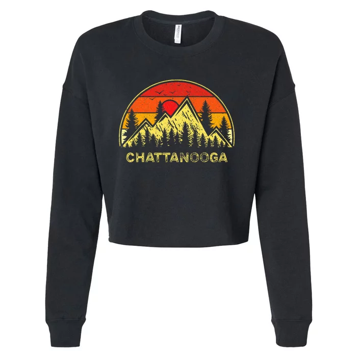 Chattanooga Tennessee Tn Hiking Mountains Souvenirs Cropped Pullover Crew