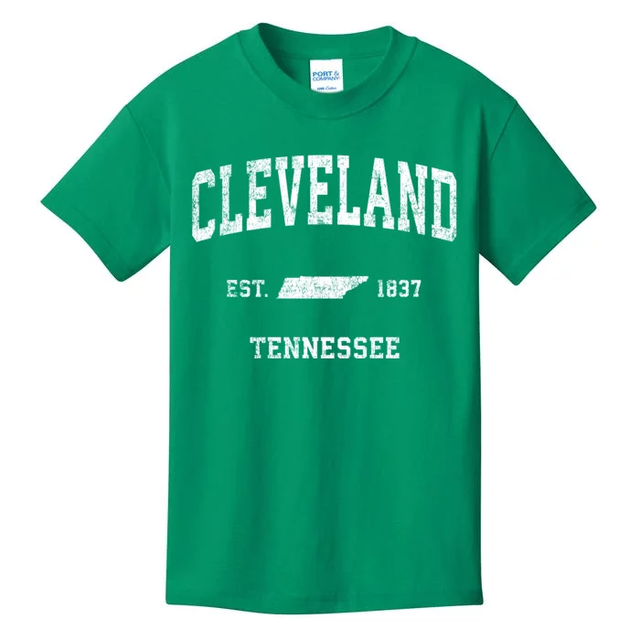 Cleveland Tennessee Tn Vintage Sports Kids T-Shirt