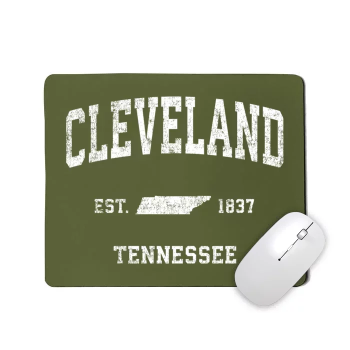 Cleveland Tennessee Tn Vintage Sports Mousepad