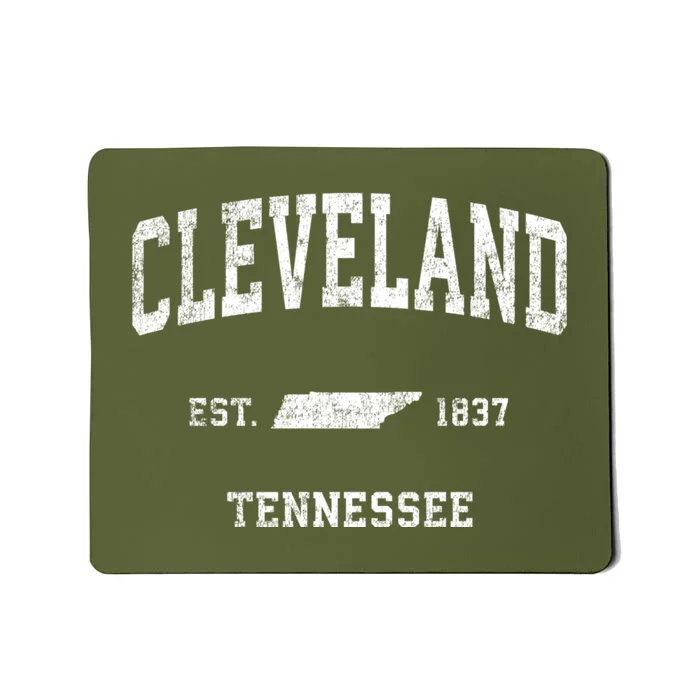 Cleveland Tennessee Tn Vintage Sports Mousepad