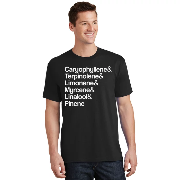 Cannabis Terpenes Terps List Marijuana Smoker Toker 420 Weed T-Shirt