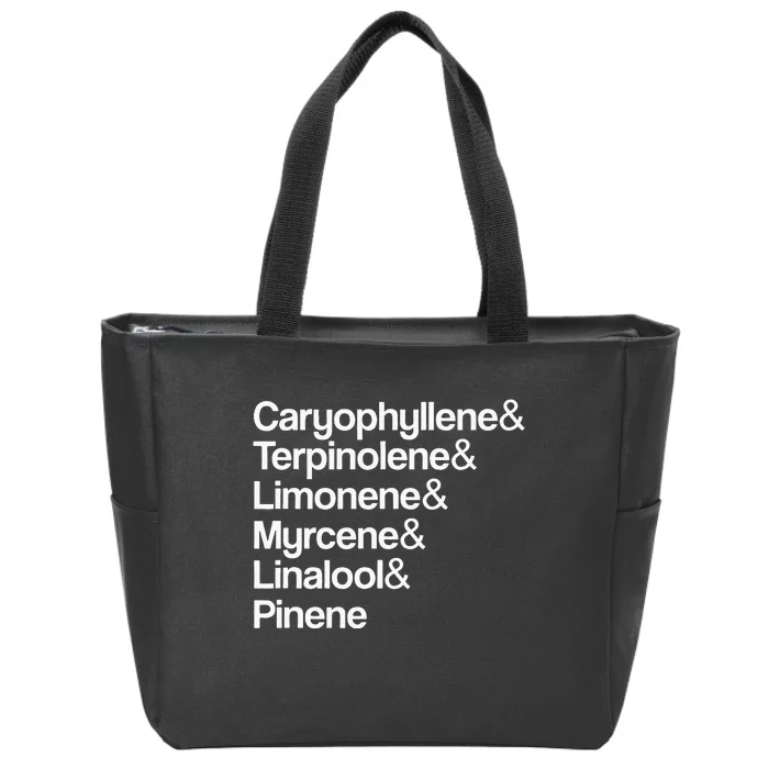 Cannabis Terpenes Terps List Marijuana Smoker Toker 420 Weed Zip Tote Bag