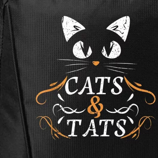 Cats & Tats Tattoo Artist Body Art Ink Cat Mom Cat Dad City Backpack