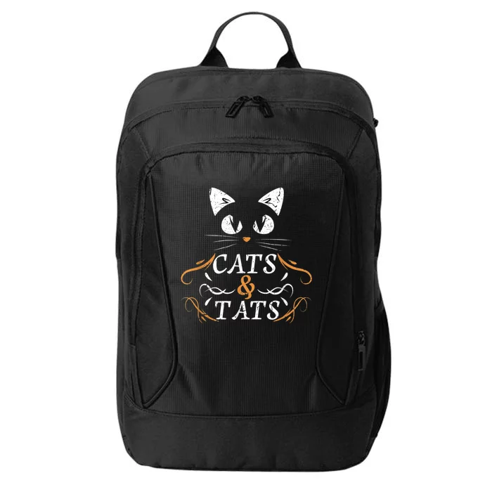 Cats & Tats Tattoo Artist Body Art Ink Cat Mom Cat Dad City Backpack