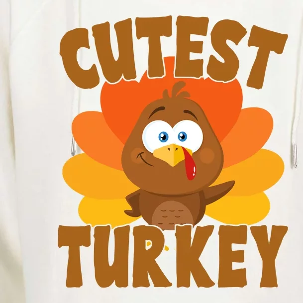 Cutest Turkey Thanksgiving Festive Womens Funnel Neck Pullover Hood