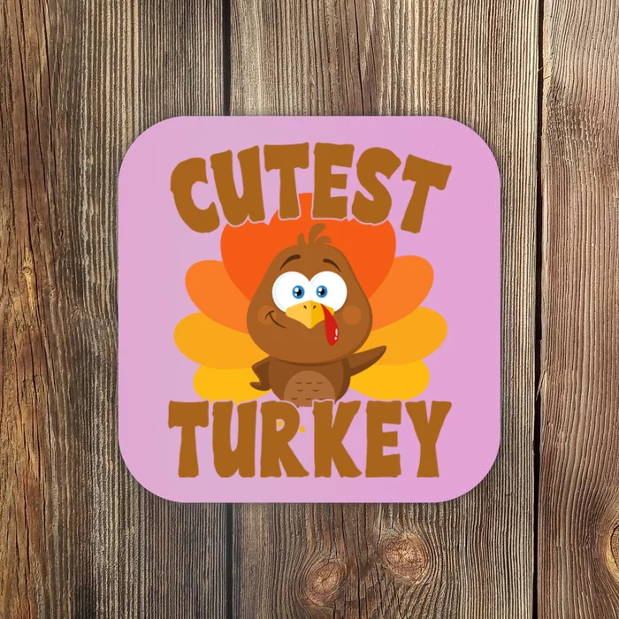 Cutest Turkey Thanksgiving Festive Coaster