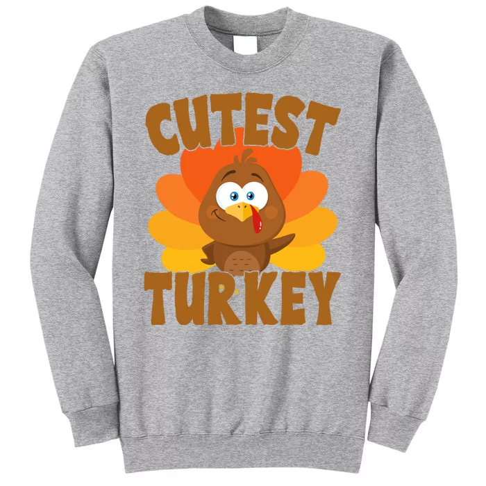 Cutest Turkey Thanksgiving Festive Tall Sweatshirt