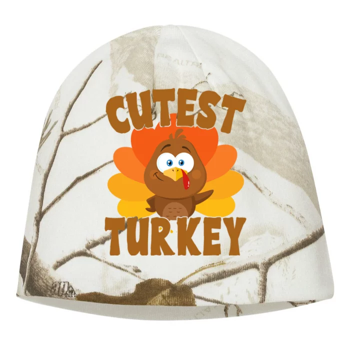 Cutest Turkey Thanksgiving Festive Kati - Camo Knit Beanie