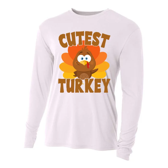 Cutest Turkey Thanksgiving Festive Cooling Performance Long Sleeve Crew