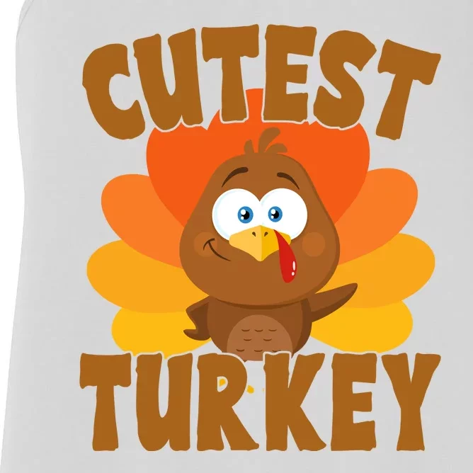 Cutest Turkey Thanksgiving Festive Women's Racerback Tank