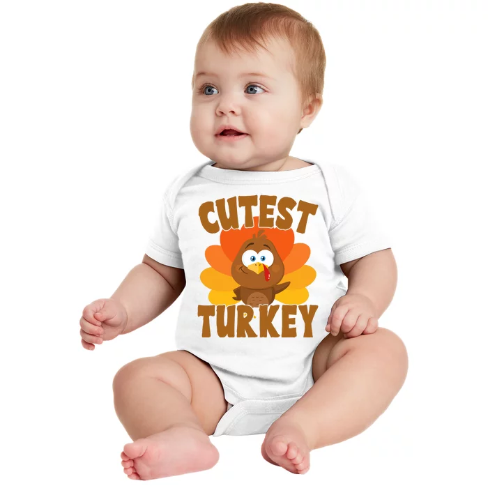 Cutest Turkey Thanksgiving Festive Baby Bodysuit