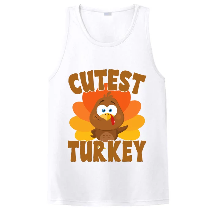 Cutest Turkey Thanksgiving Festive Performance Tank