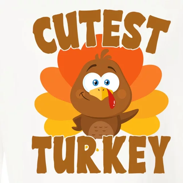 Cutest Turkey Thanksgiving Festive Cropped Pullover Crew