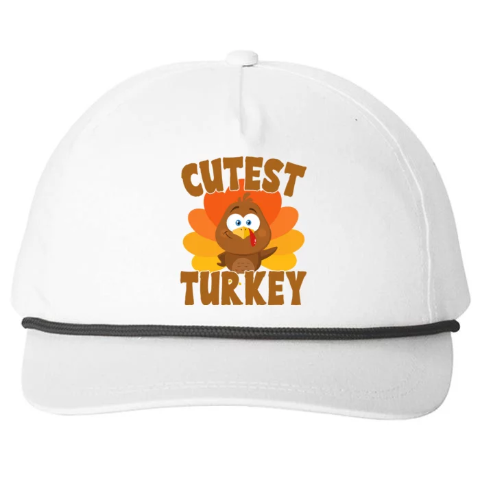 Cutest Turkey Thanksgiving Festive Snapback Five-Panel Rope Hat