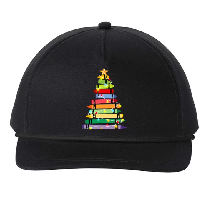 Christmas Tree Teacher Student Xmas Holiday Pajamas Snapback Five-Panel Rope Hat