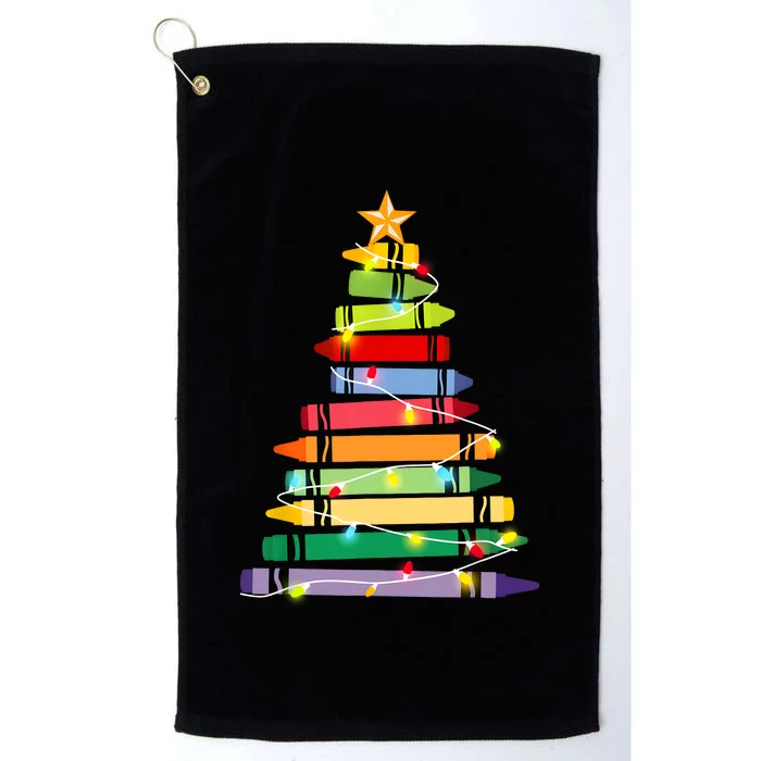 Christmas Tree Teacher Student Xmas Holiday Pajamas Platinum Collection Golf Towel