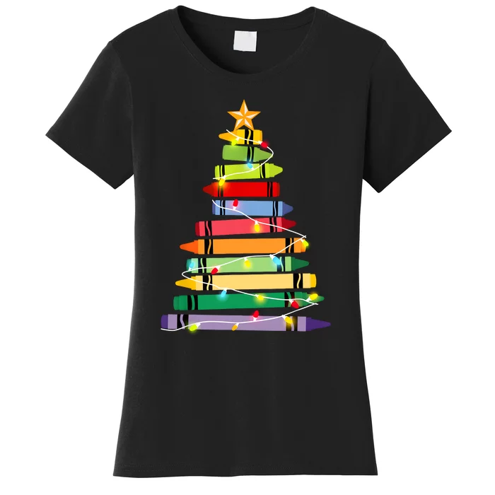 Christmas Tree Teacher Student Xmas Holiday Pajamas Women's T-Shirt