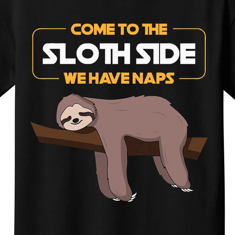 Come To The Sloth Side Funny Sloth Pun Kids T-Shirt