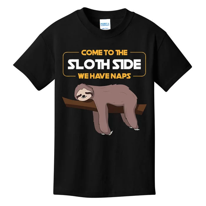 Come To The Sloth Side Funny Sloth Pun Kids T-Shirt