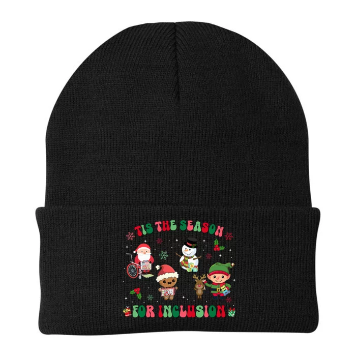 Christmas Teacher Tis The Season For Inclusion Sped Teacher Knit Cap Winter Beanie