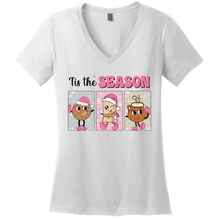 Christmas Tis The Season Mexican Christmas Spanish Women's V-Neck T-Shirt