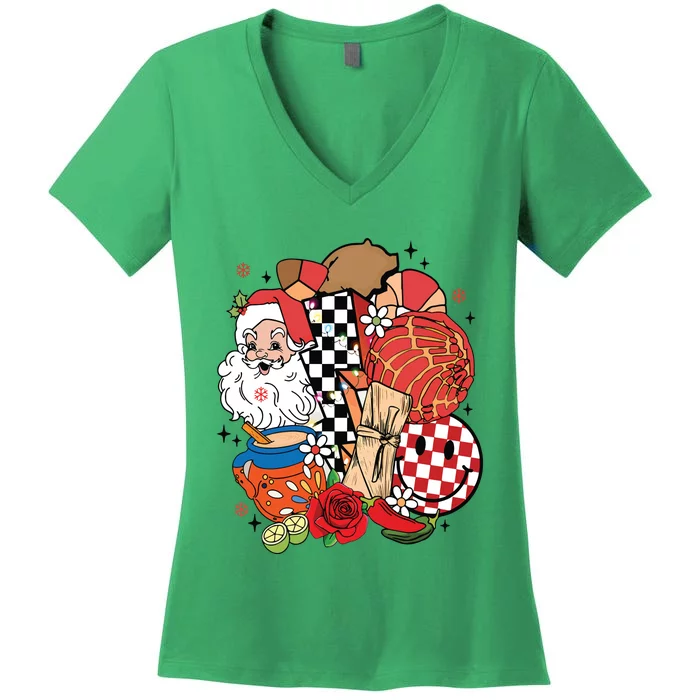 Christmas Tis The Season Mexican Christmas Spanish Women's V-Neck T-Shirt