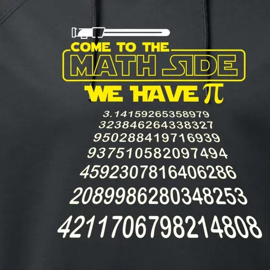 Come To The Math Side We Have Pi Math Gift Pi Day Teacher Performance Fleece Hoodie