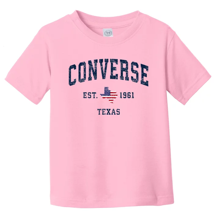 C.Onverse Texas Tx Vintage State Usa Flag Toddler T-Shirt