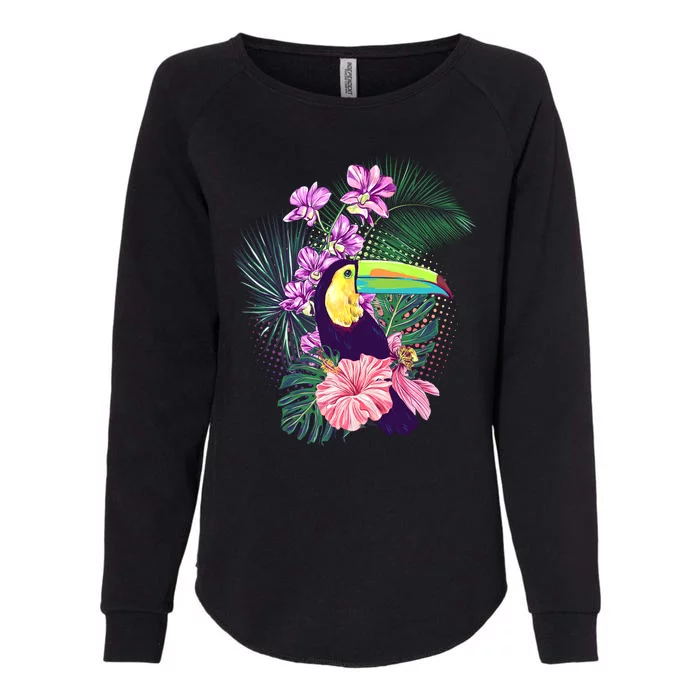 Cute Tropical Toucan Bird Womens California Wash Sweatshirt