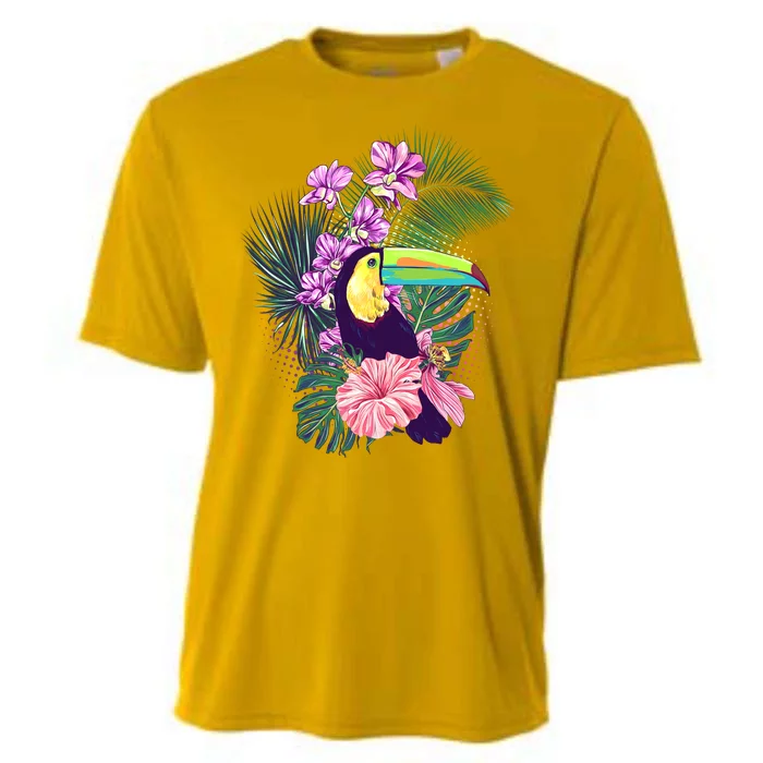 Cute Tropical Toucan Bird Cooling Performance Crew T-Shirt