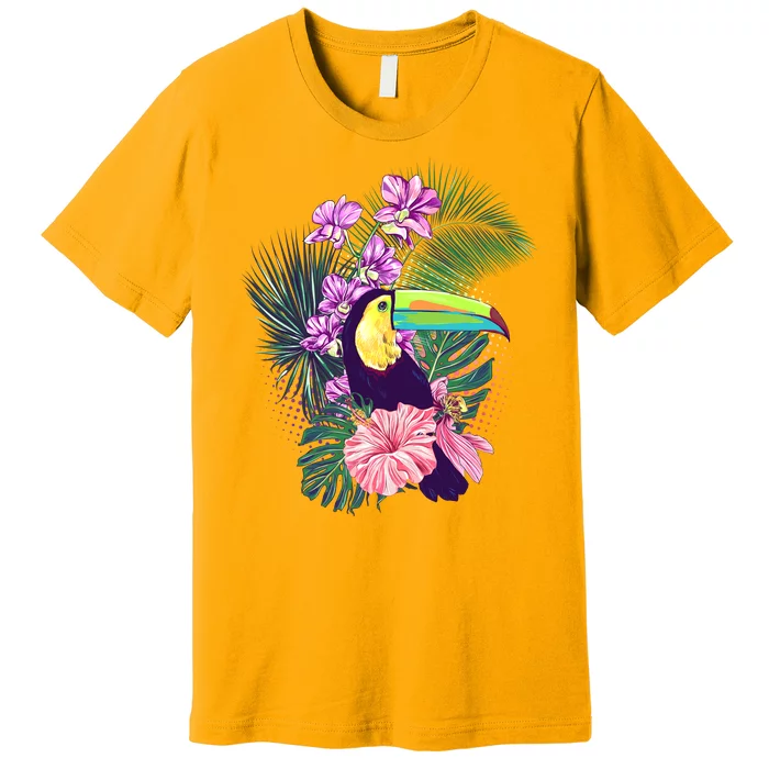 Cute Tropical Toucan Bird Premium T-Shirt