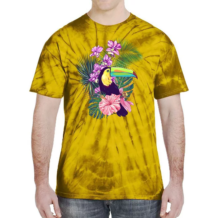 Cute Tropical Toucan Bird Tie-Dye T-Shirt