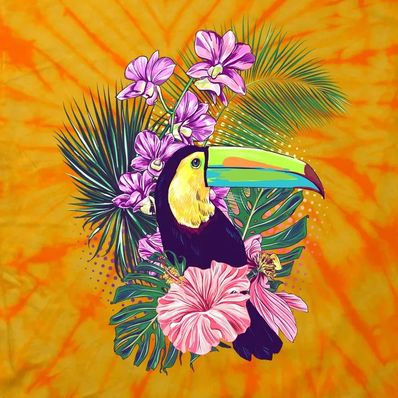 Cute Tropical Toucan Bird Tie-Dye T-Shirt