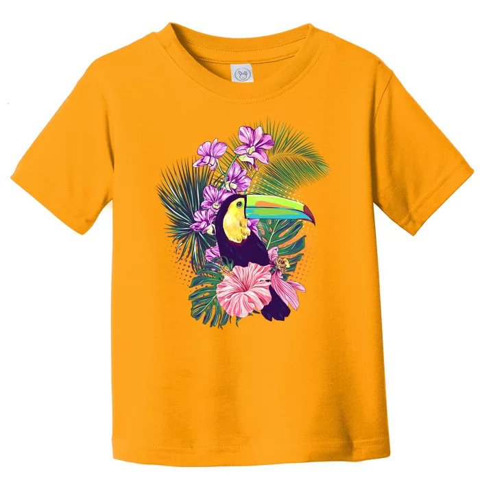 Cute Tropical Toucan Bird Toddler T-Shirt