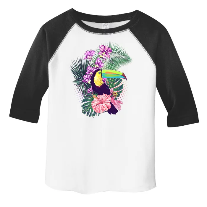 Cute Tropical Toucan Bird Toddler Fine Jersey T-Shirt