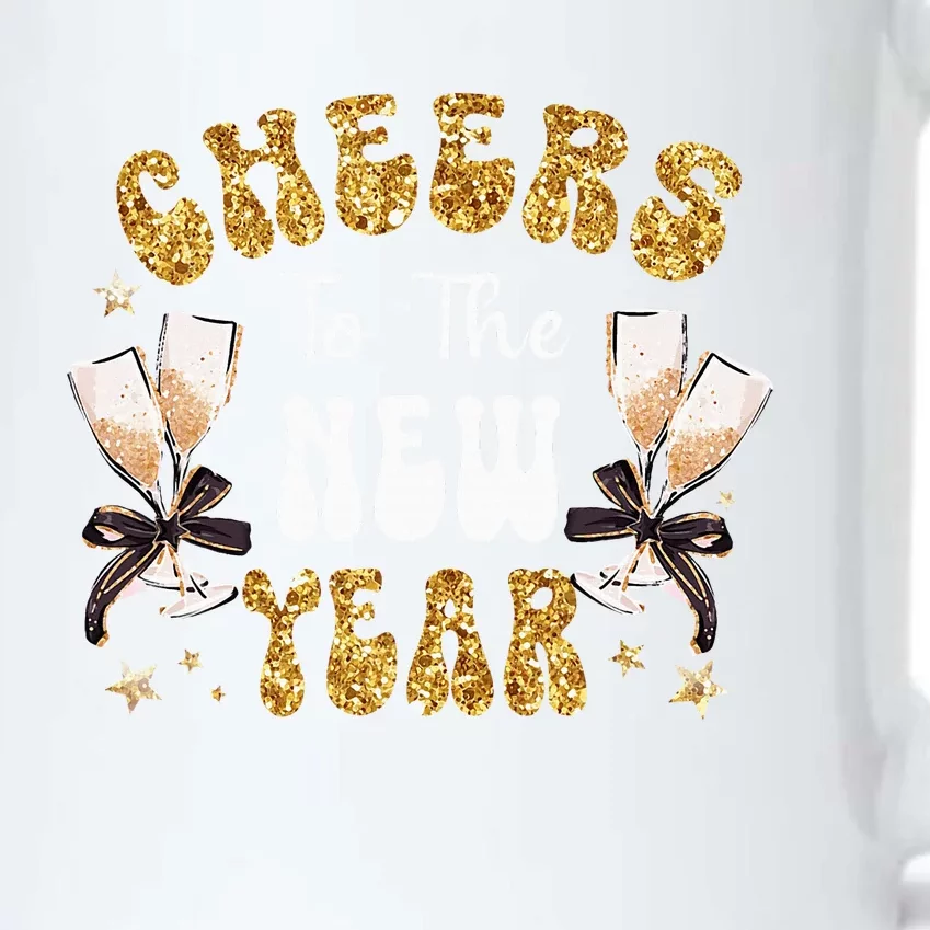 Cheers To The New Year 2024 Champagne Happy New Year 2024 Black Color Changing Mug