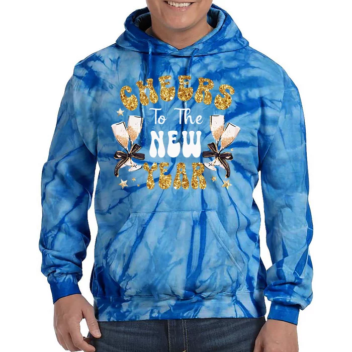 Cheers To The New Year 2024 Champagne Happy New Year 2024 Tie Dye Hoodie