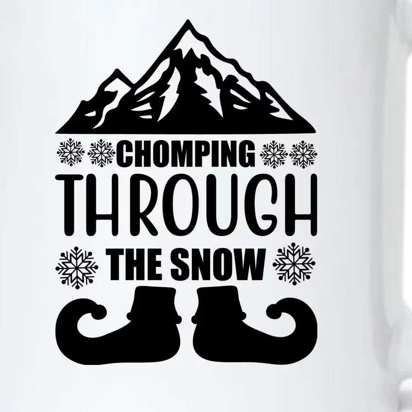 Chomping Through The Snow Black Color Changing Mug