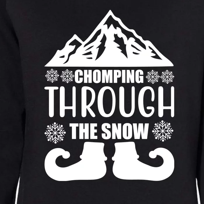 Chomping Through The Snow Womens California Wash Sweatshirt