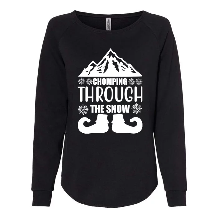 Chomping Through The Snow Womens California Wash Sweatshirt