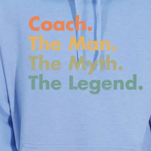 Coach The The Myth The Legend Father Dad Uncle Great Gift Unisex Surf Hoodie